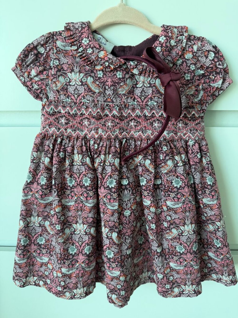 Trotters London Liberty Smocked Dress & Headband (6–12M)